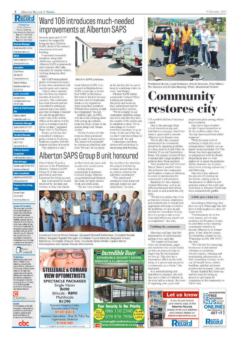 Alberton Record 9 Nov 2022 page 2