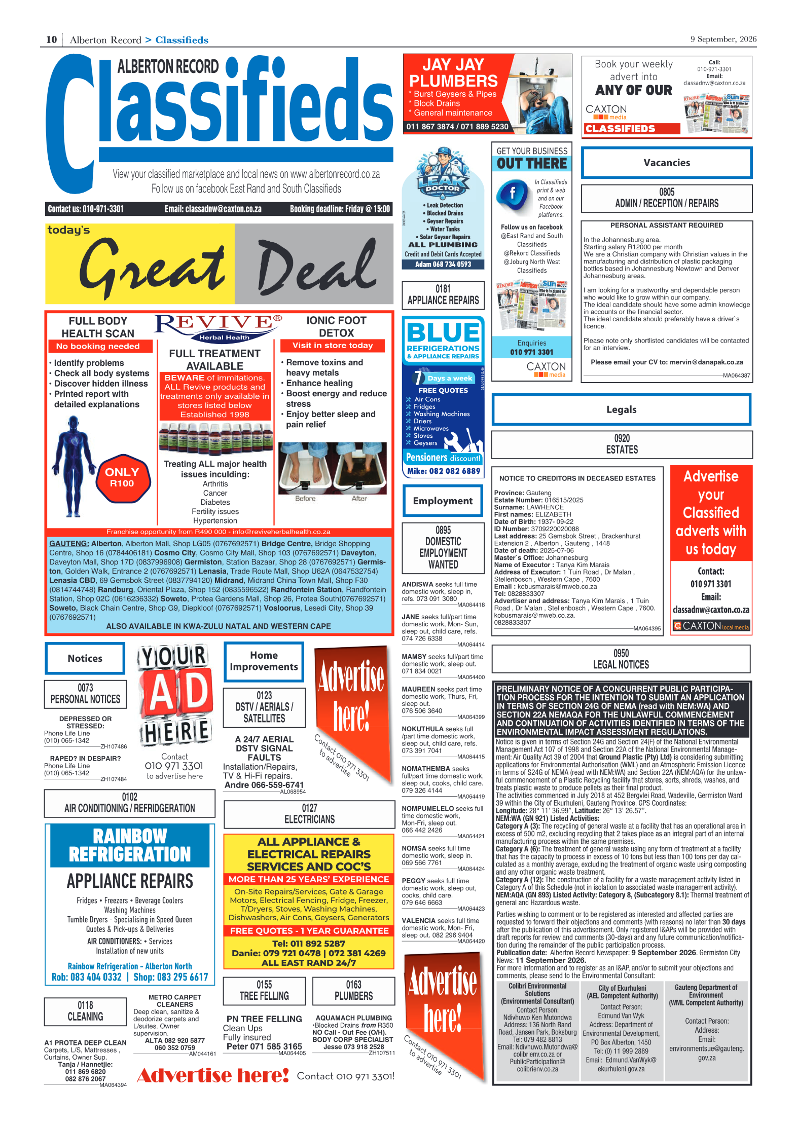 Alberton Record 9 September 2026 page 12
