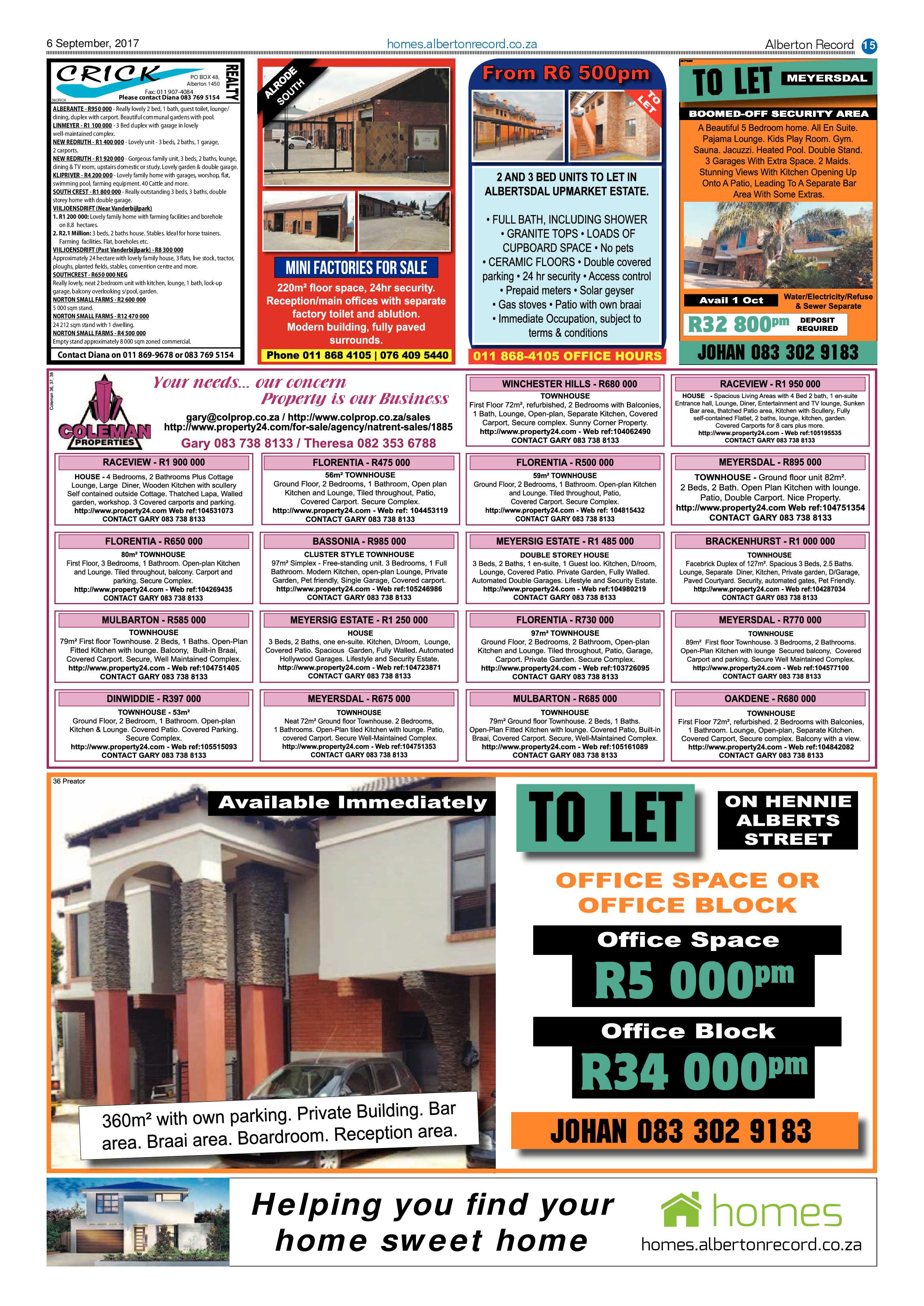 Alberton Record News 06 September 2017 page 15