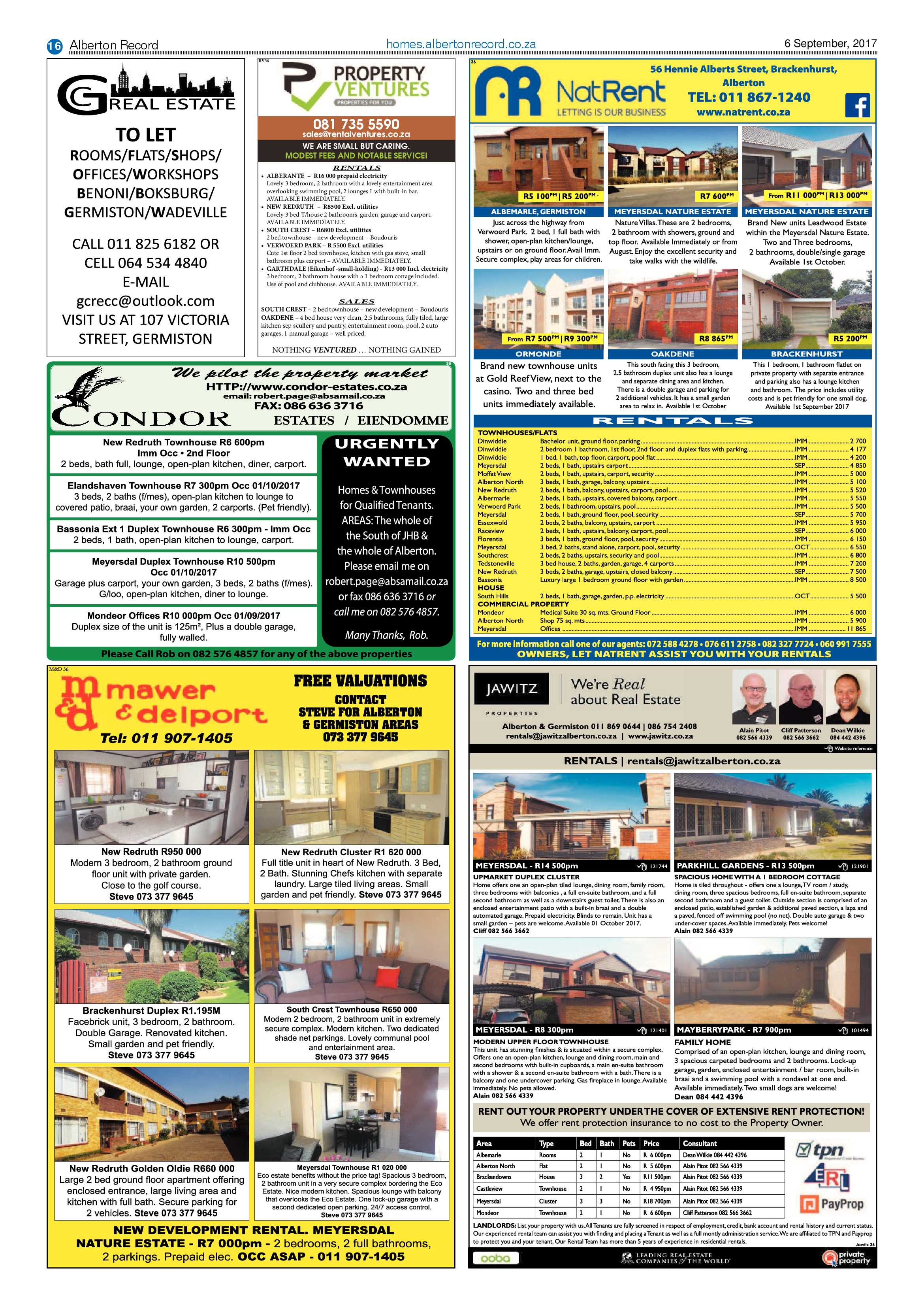 Alberton Record News 06 September 2017 page 16