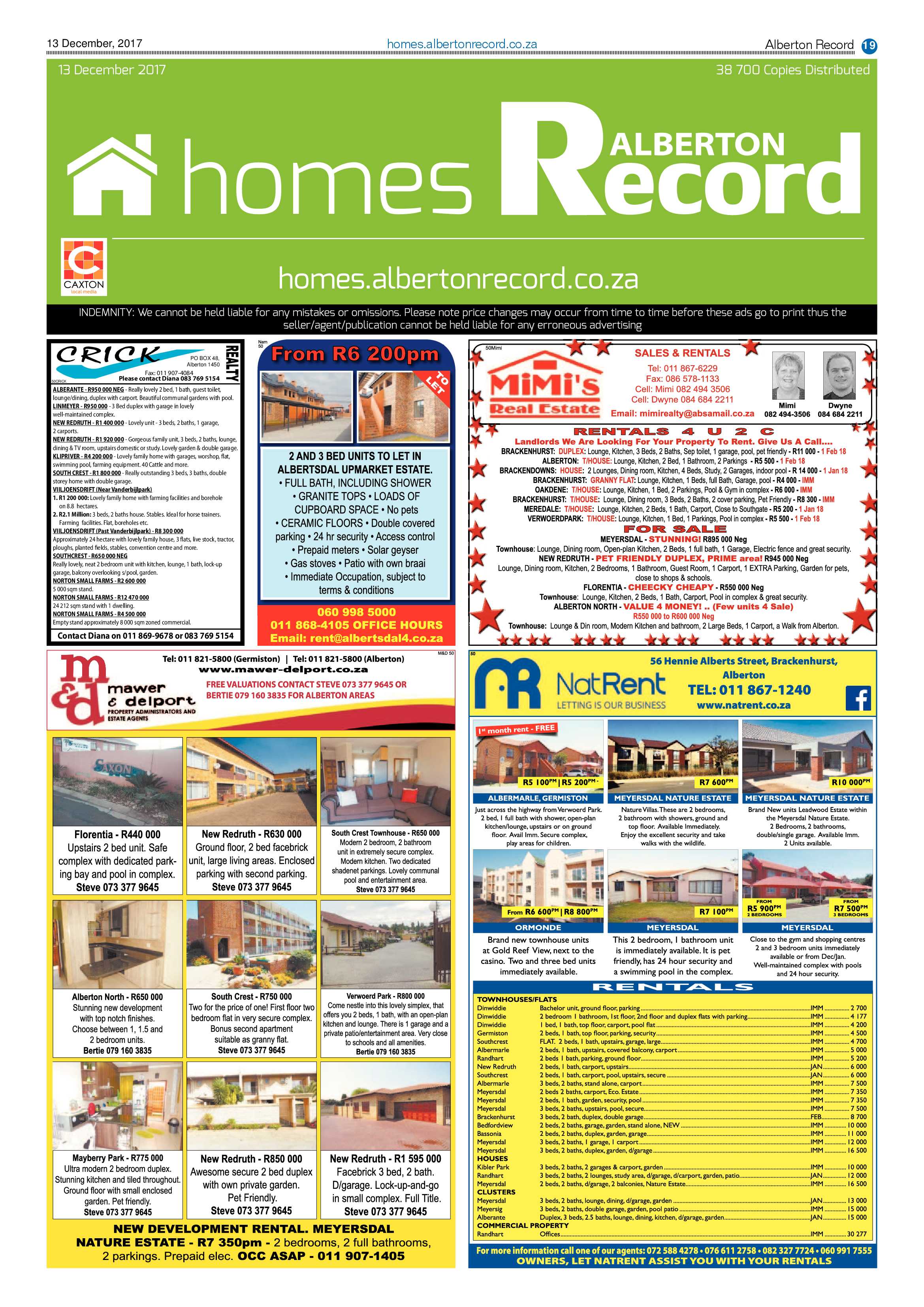 Alberton Record News 13 December 2017 page 23