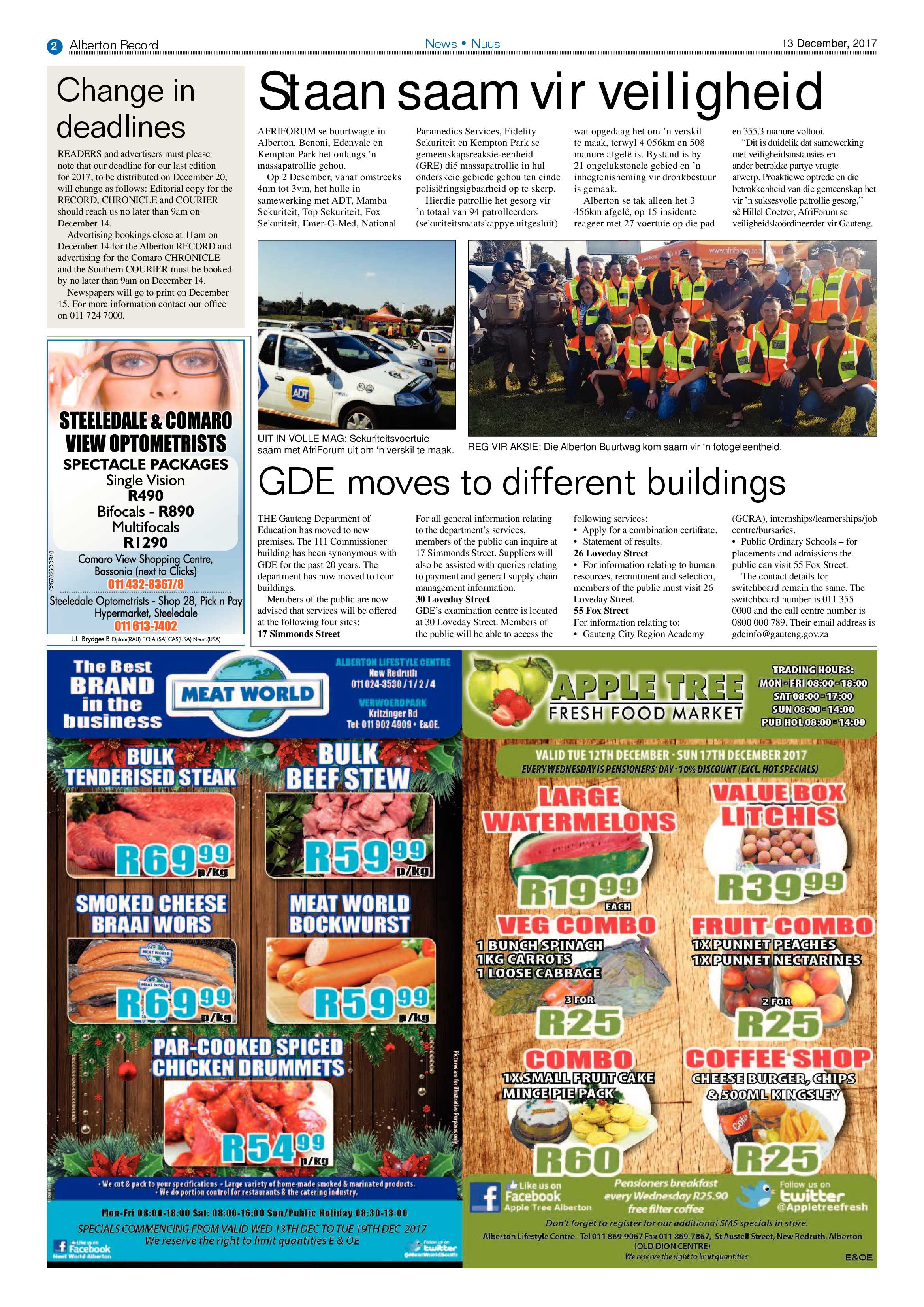 Alberton Record News 13 December 2017 page 3