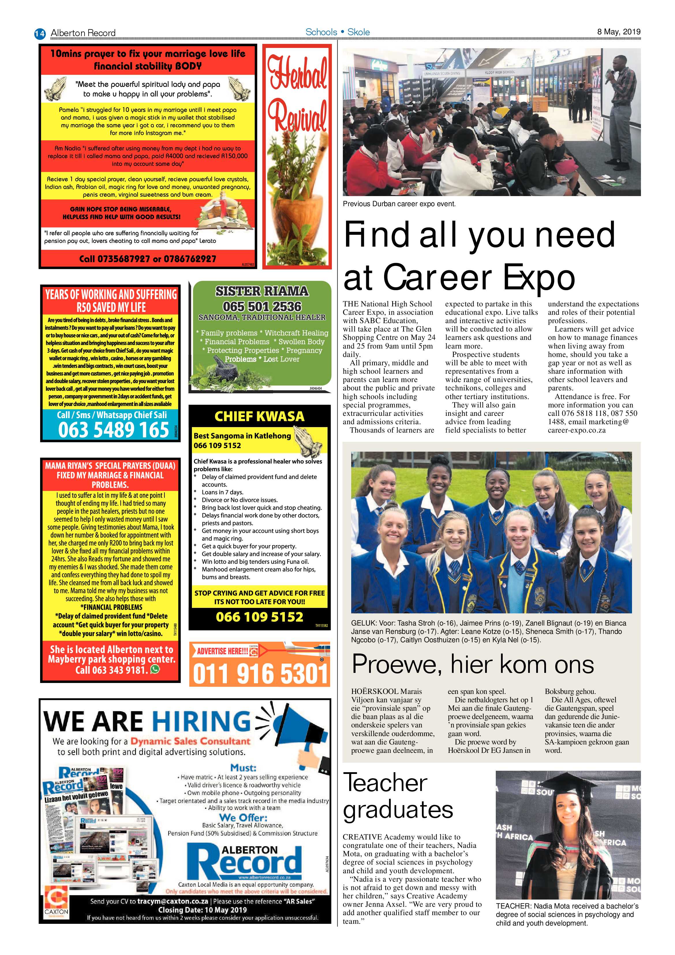 Alberton Record  08 May 2019 page 14