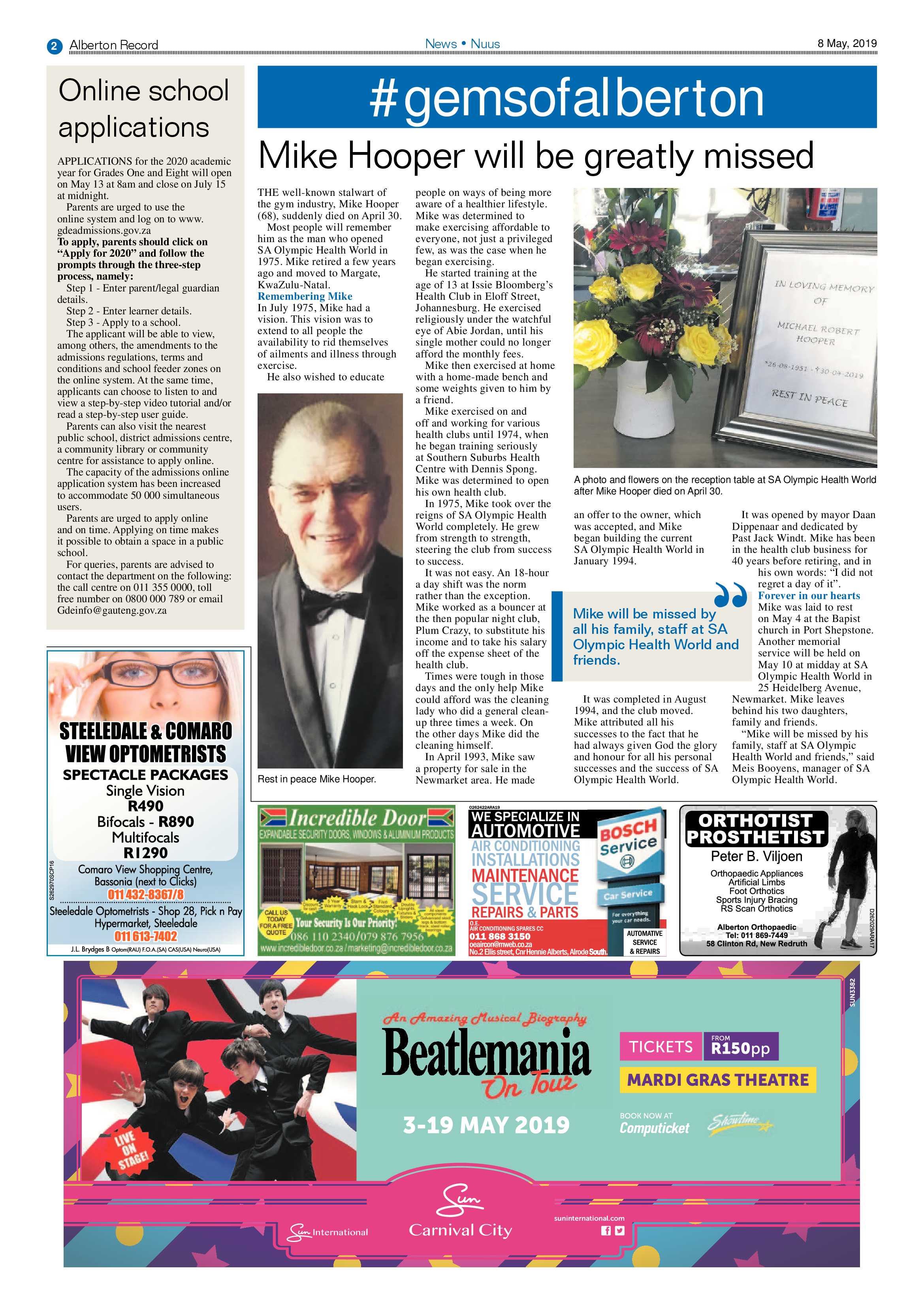 Alberton Record  08 May 2019 page 2