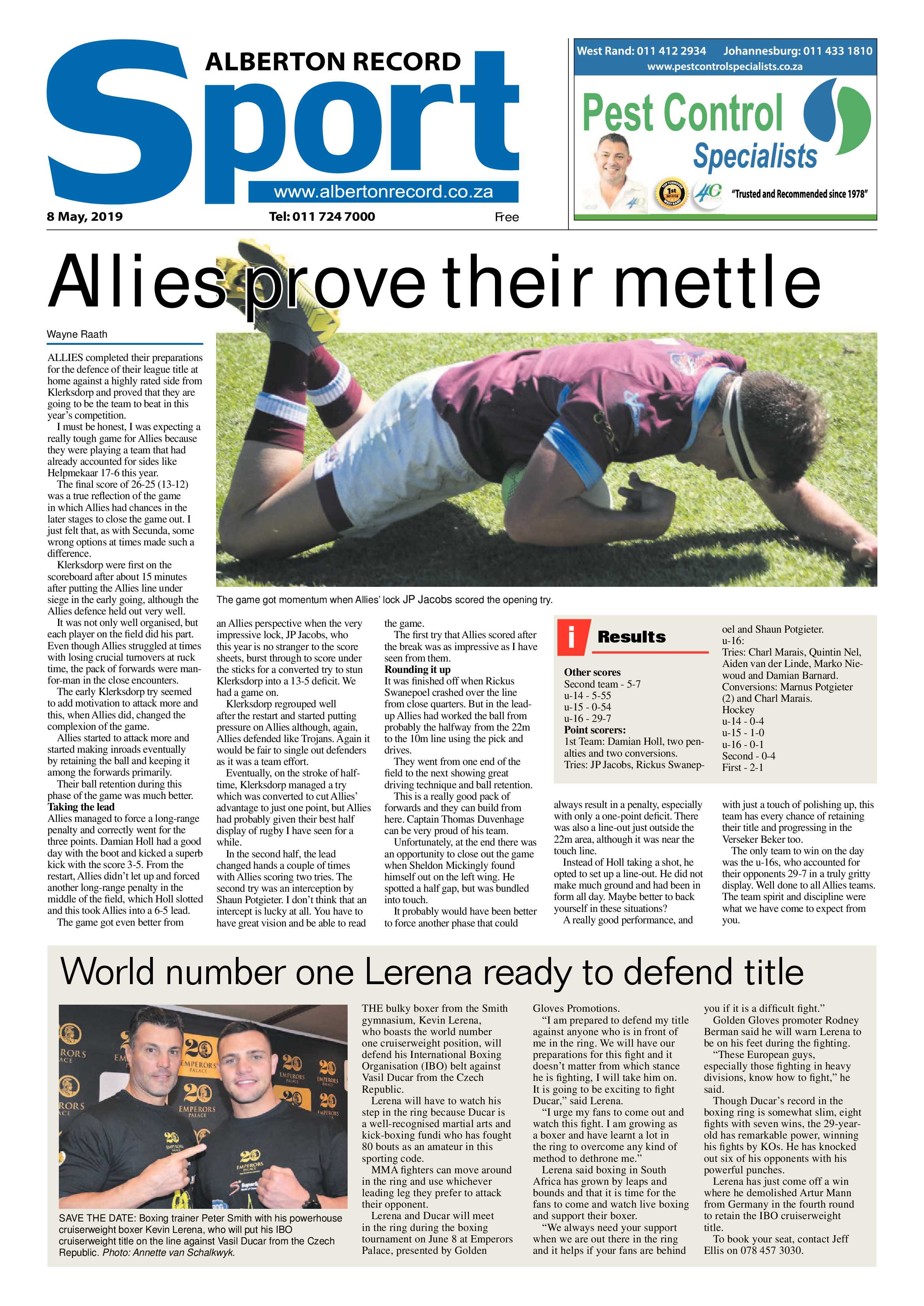 Alberton Record  08 May 2019 page 20