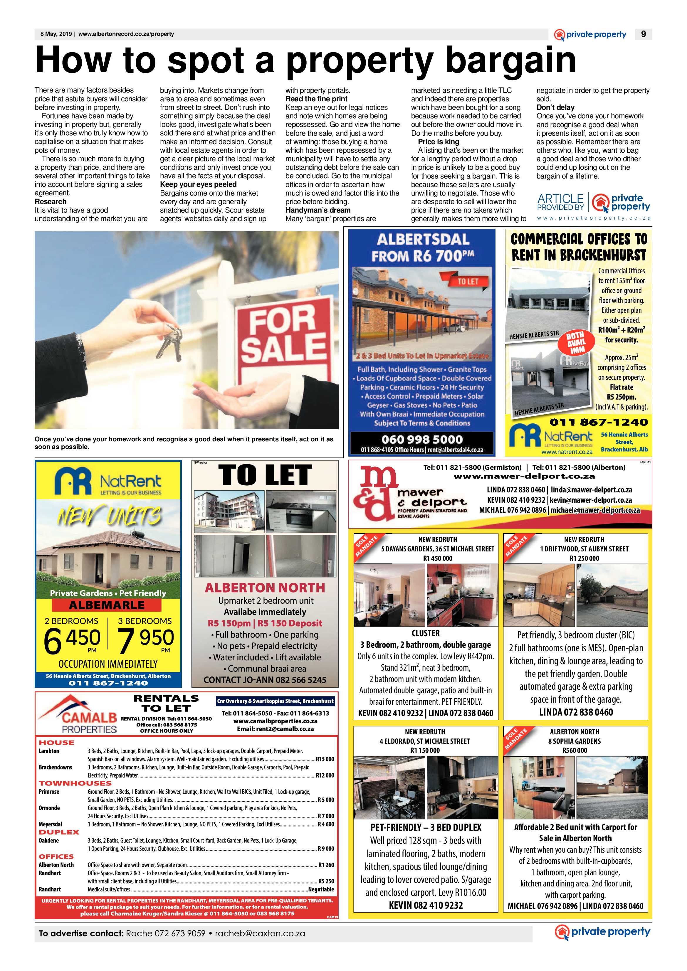 Alberton Record  08 May 2019 page 9