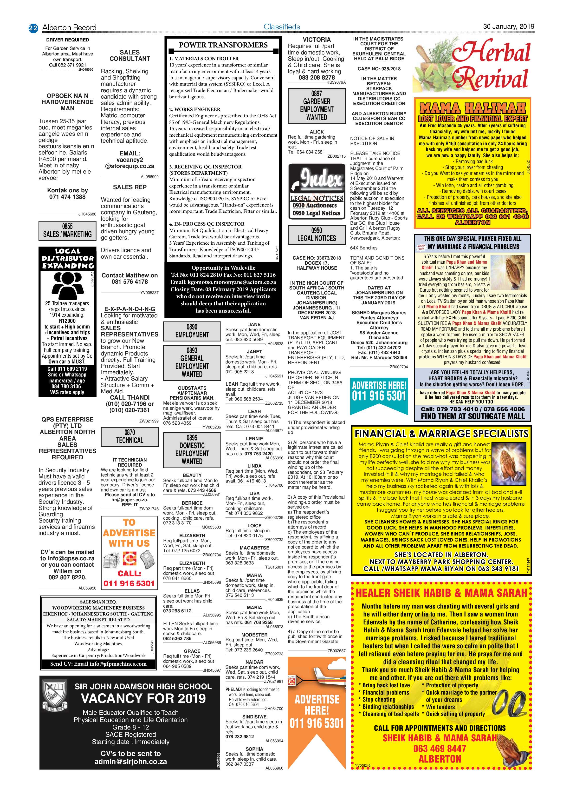 Alberton Records 30 January 2019 page 22