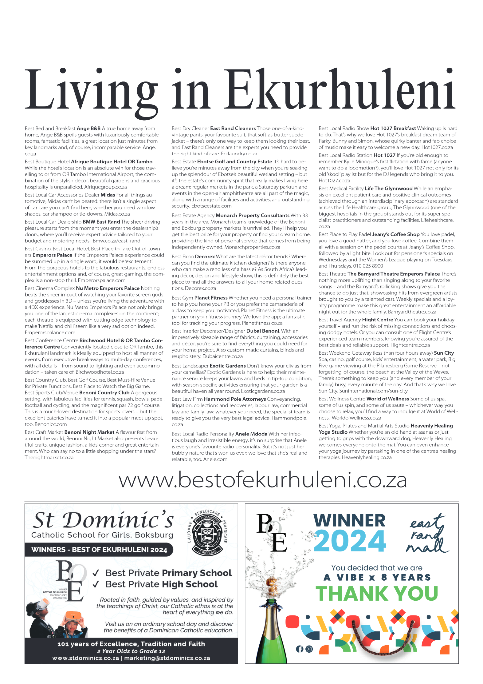 Best of Ekurhuleni 2024 Winners page 6