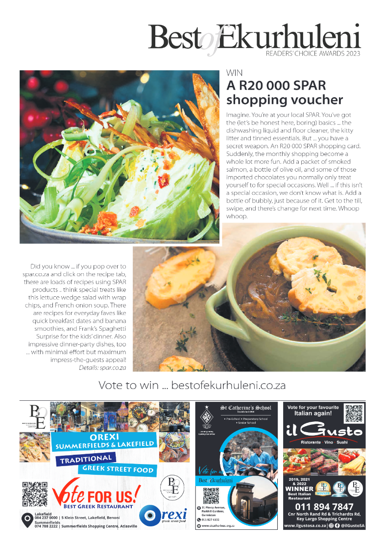 Best of Ekurhuleni Readers Choice Awards 2023 page 4