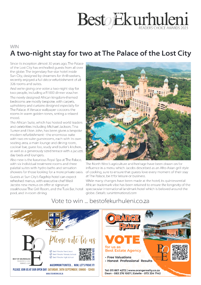 Best of Ekurhuleni Readers Choice Awards 2023 page 6