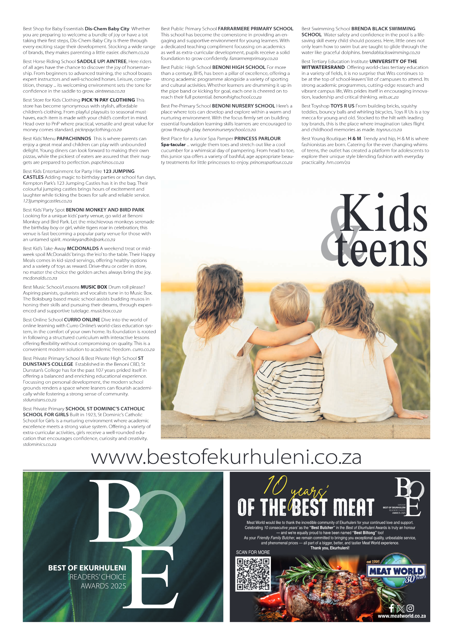 Best of Ekurhuleni Readers Choice Awards 2025 page 11