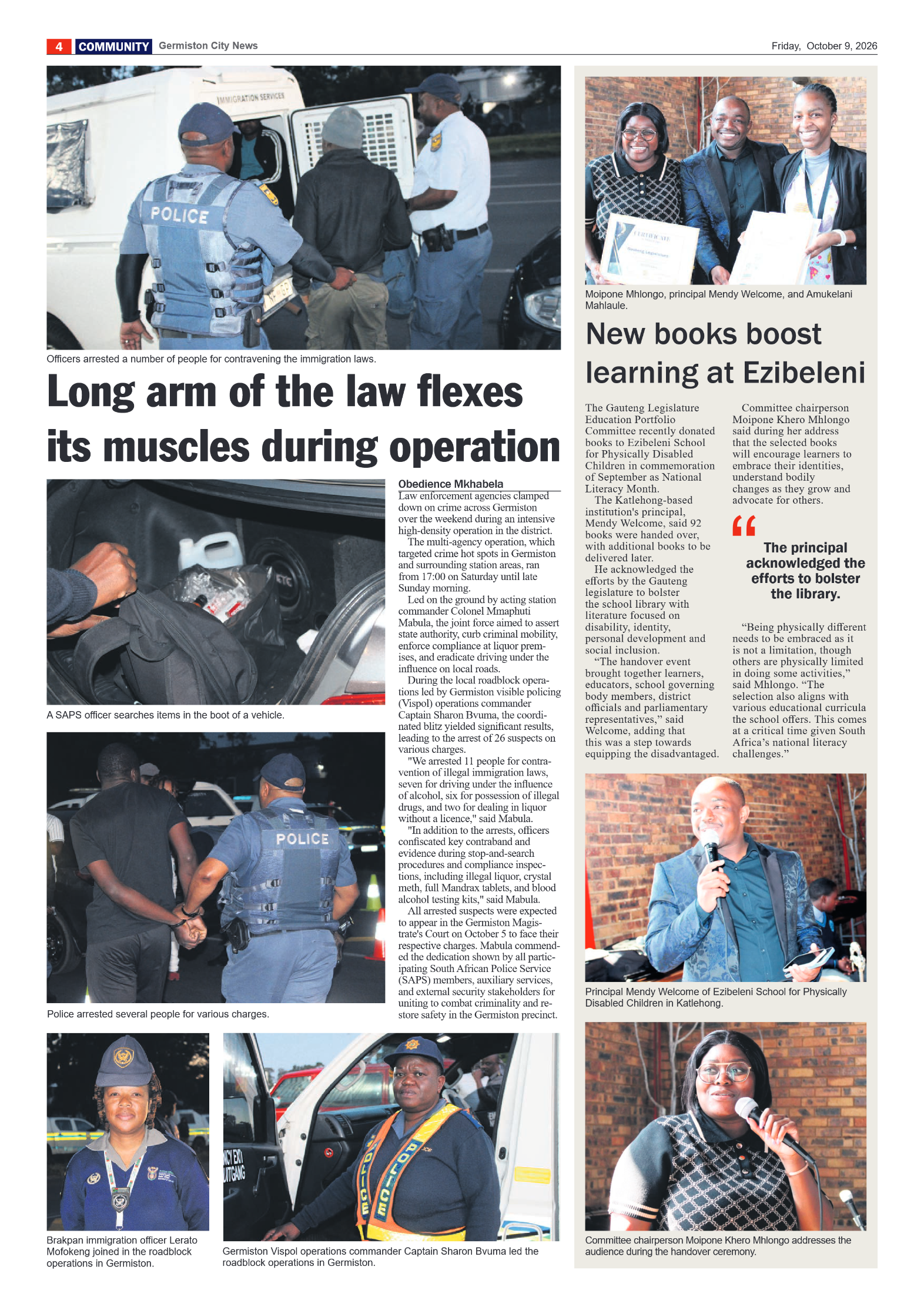 Germiston City News 9 October 2026 page 4