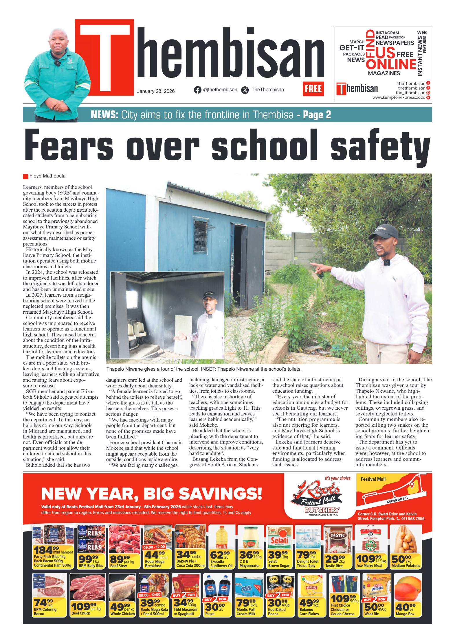 The Tembisan 28 January 2026 page 1